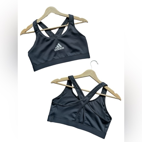 ADIDAS - Deep Grey Crossback Sports Bra - Picture 1 of 9